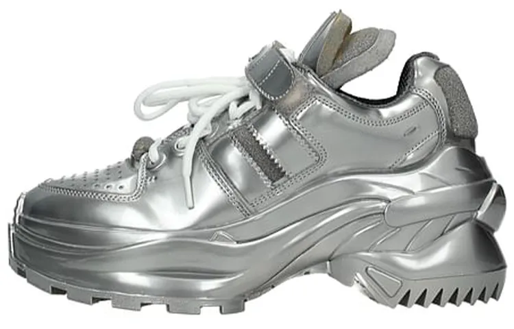 Maison Margiela Cushioning Abrasion Resistant Cushioning, Wear Resistant Low top Chunky Sneakers Women's Silver