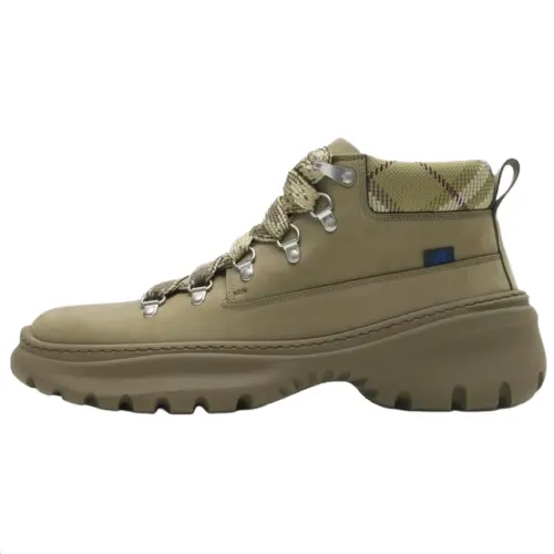 Burberry Scoot Ankle Length Outdoor Boots Men's Green