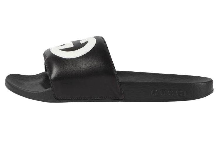 Gucci Wmns Slide 'Interlocking G - Black White' Women's