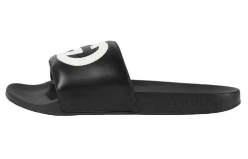 Gucci Wmns Slide 'Interlocking G - Black White' Women's