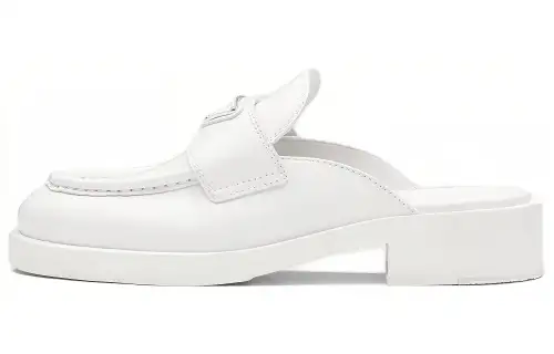 PRADA Rubber Sole Slippers Women's White