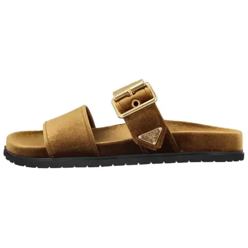 PRADA Slide Slippers Women's Brown
