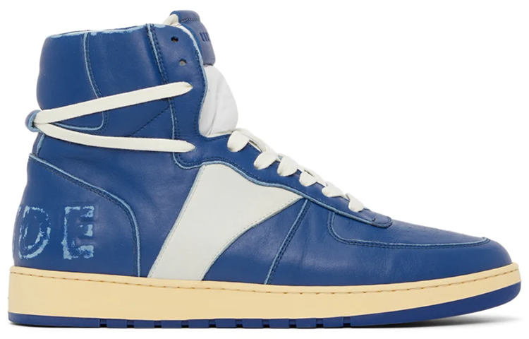 RHUDE High top Skateboard Shoes Men's Blue White