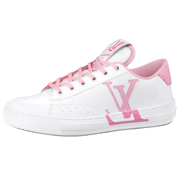 Женские кеды Louis Vuitton 1AAC95 (бело-розовые)