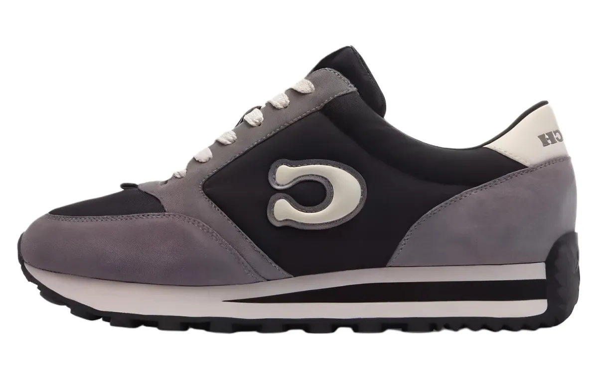 COACH Leather Low top Casual Shoes Men's Gray
