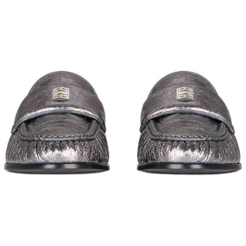 Givenchy 4G Loafers 2cm Women's Silver Gray