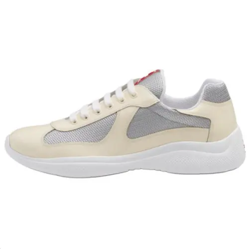 PRADA America's Cup Textile, Leather Low top Casual Shoes Men's Beige