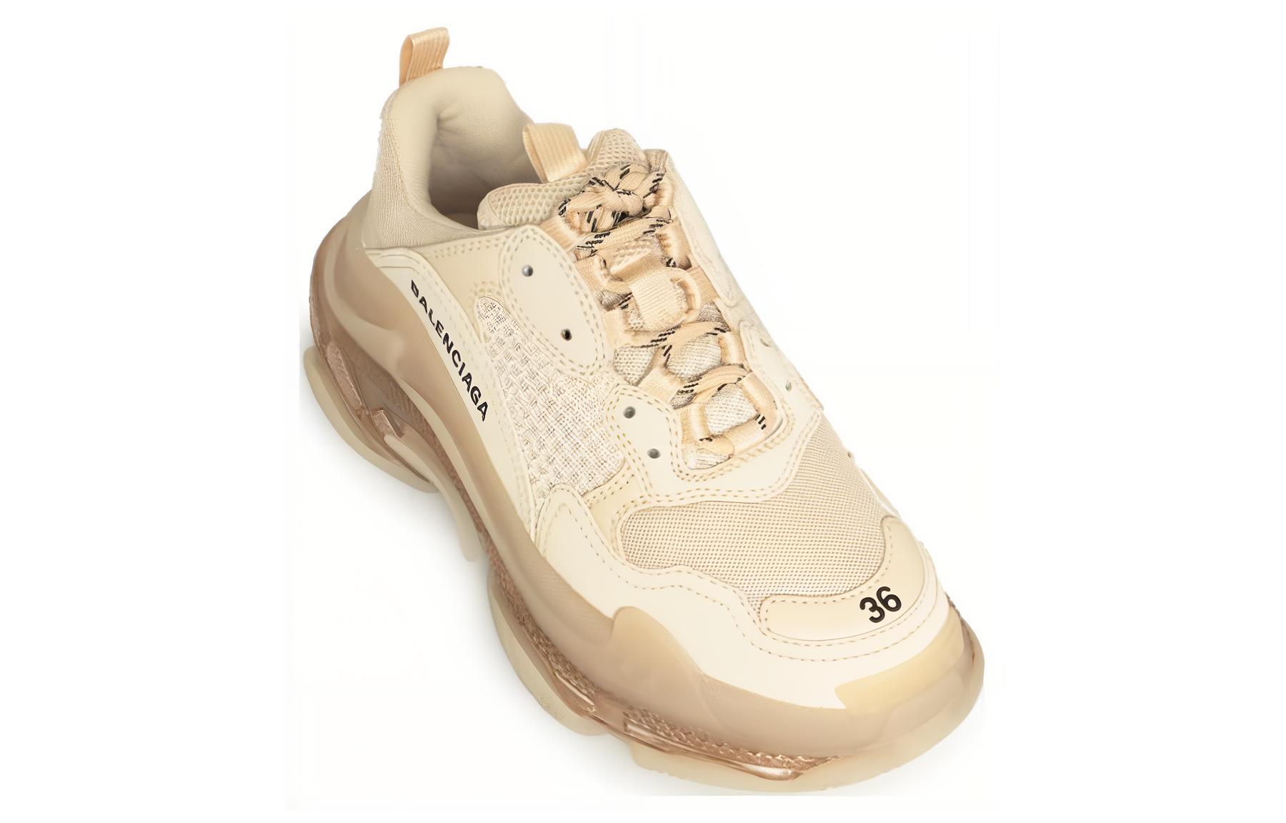 Женские кроссовки Balenciaga Triple S Clear Sole (миллениум / миндально-белый) — фото 4