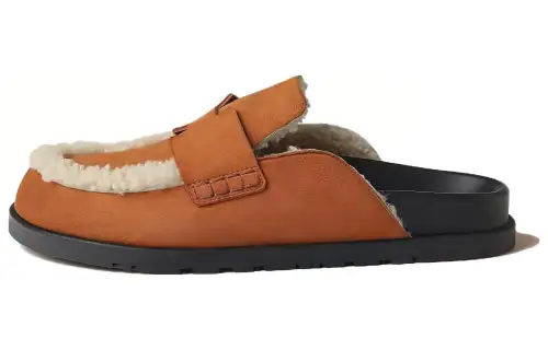HERMES Closed Toe Slippers Men's Umber