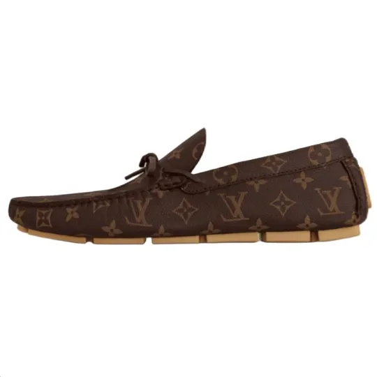 LOUIS VUITTON Driver Cow Leather Casual Shoes Men's Brown