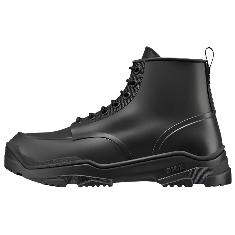 DIOR Leather Ankle Boots Men's Black