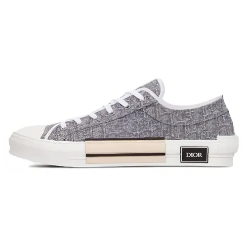 DIOR B23 Low Top Ruthenium Metallic Thread DIOR Oblique Jacquard