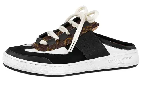 LOUIS VUITTON Lous No Special Function Closed Toe Slippers Women's White Black Brown