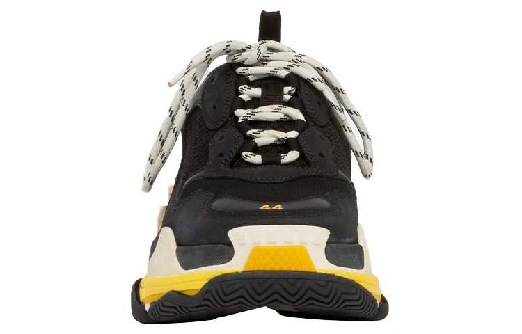 Мужские кроссовки Balenciaga Triple S (черно-желтые) — фото 3