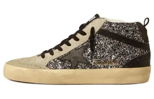 Golden Goose Mid Star LTD Cow Leather Mid top Skateboard Shoes Women's Black