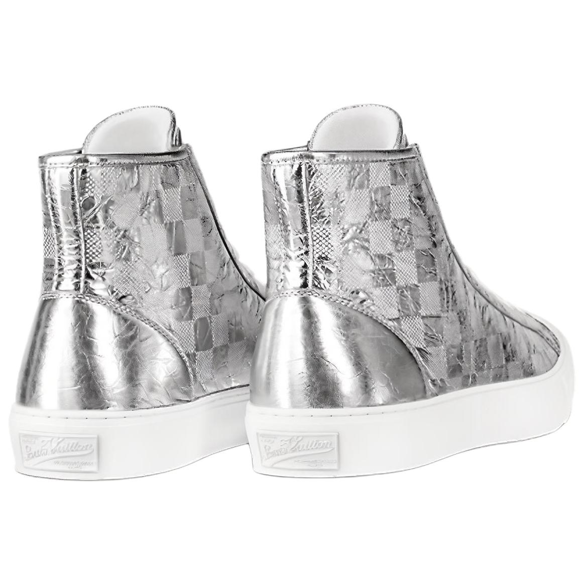 Мужские кеды Louis Vuitton Tattoo (серебряные) — фото 3