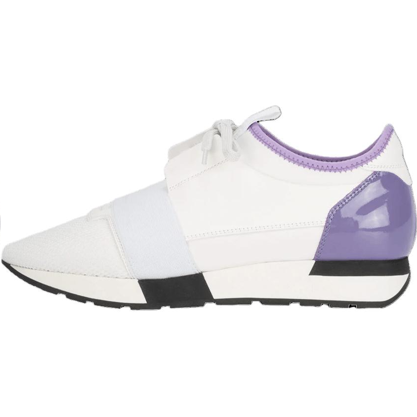 Balenciaga Race Runner Low top Casual Shoes Women's White Purple