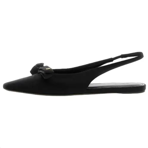 Balenciaga Bow Detailed Slingback Flat Shoes Women's