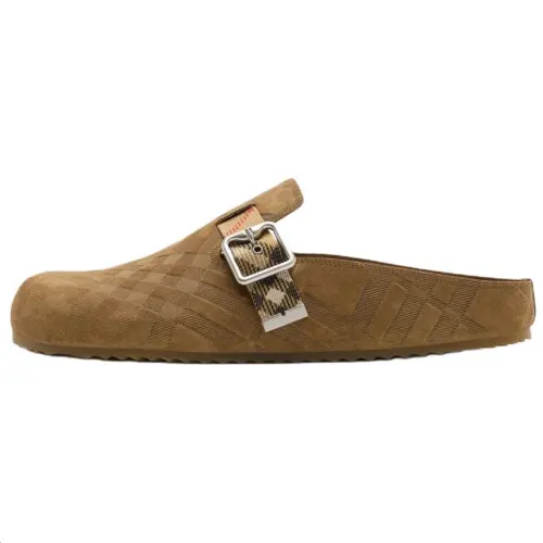 Burberry Urchin Closed Toe Slippers Men's Yellow Hemp