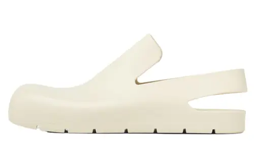Bottega Veneta Rubber Slingback Puddle Shoe White Women's