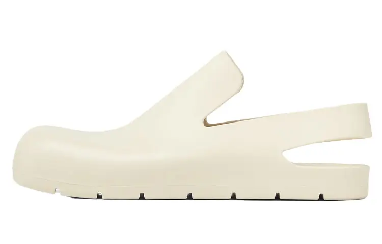 Bottega Veneta Rubber Slingback Puddle Shoe White Women's