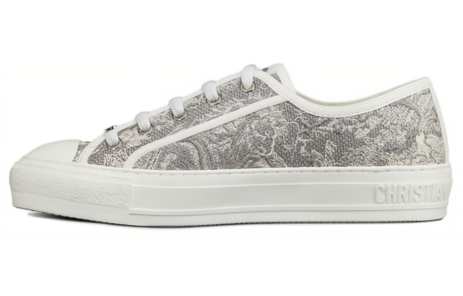 DIOR Walk'n'Dior Platform Shoes Low top Stylish Skateboarding Shoes Women's Gray
