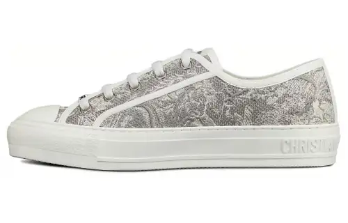 DIOR Walk'n'Dior Platform Shoes Low top Stylish Skateboarding Shoes Women's Gray