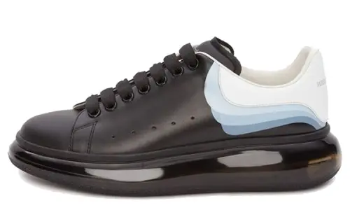 Alexander McQueen Oversized Sneaker Cow Leather Low top Casual Shoes Men's Black