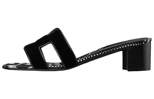 HERMES Oasis Slide Slippers Women's Black