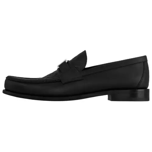 LOUIS VUITTON Major Cow Leather Casual Shoes Men's Black