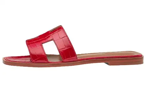 HERMES Slide Slippers Women's Red