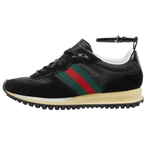 GUCCI Re Motion Suede Low top Casual Shoes Women's Black