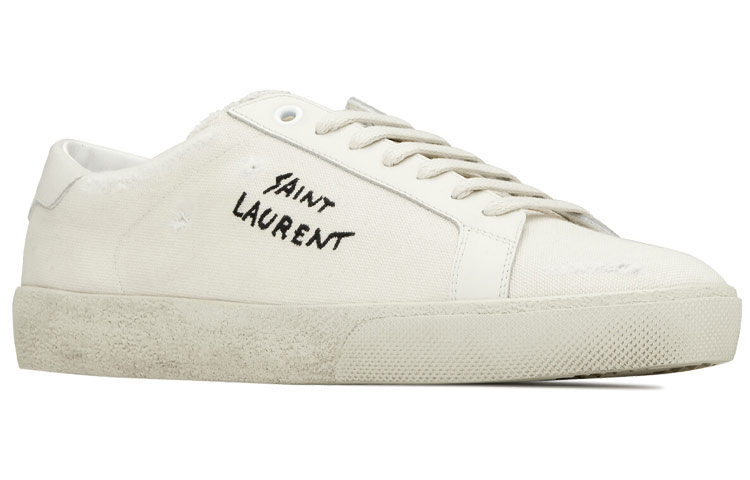 Saint Laurent Court logo-embroidered sneakers Women's