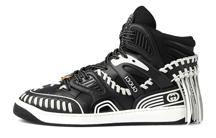 GUCCI Basket High top Skateboard Shoes Men's Black