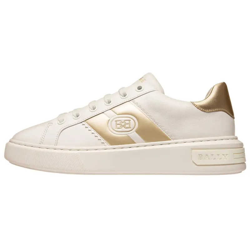 BALLY Logo-stripe Leather Sneakers Women's