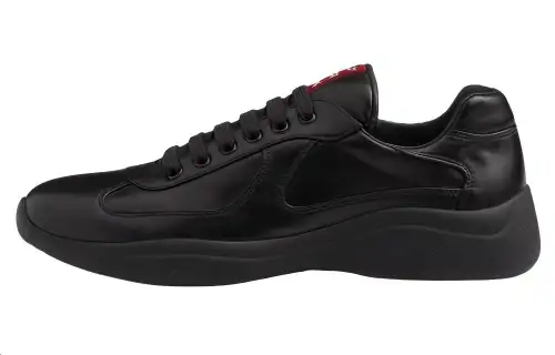 PRADA America's Cup Leather Low top Casual Shoes Men's Black