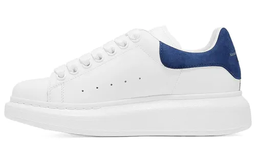 Alexander McQueen Platform Low top Stylish Skateboarding Shoes Women's White Blue