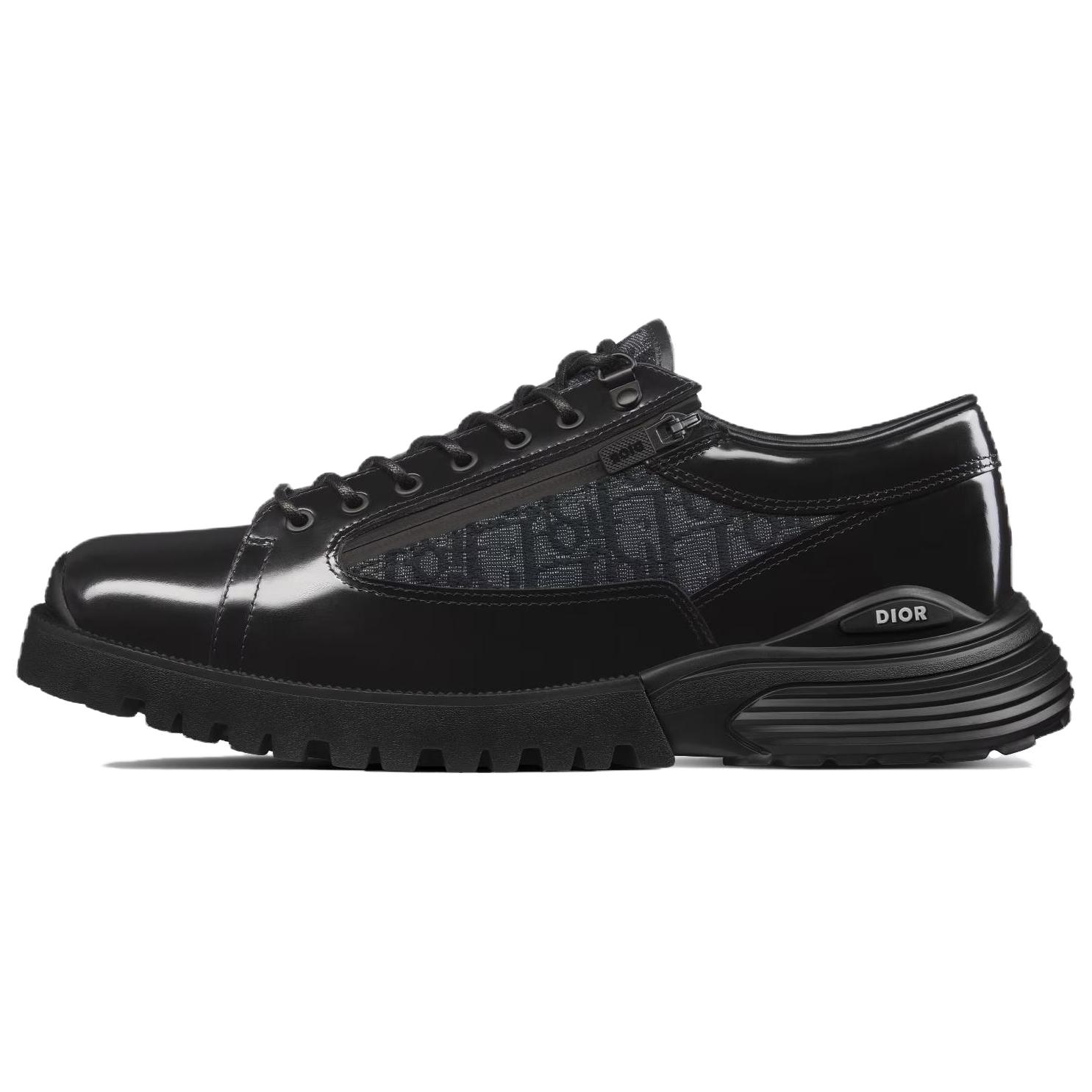 DIOR Combat Leather Low top Casual Shoes Men's Black