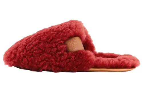 LOEWE Closed Toe Slippers Women's Cherry Red