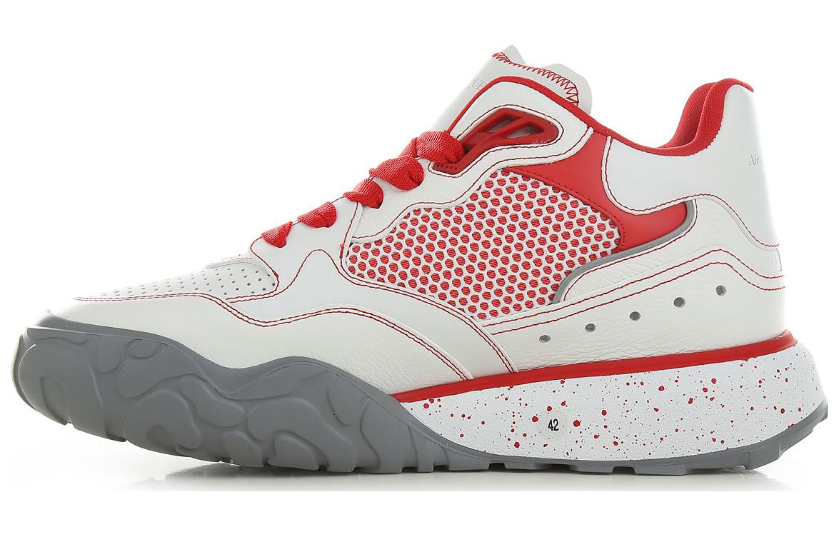Мужские кроссовки Alexander Alexander McQueen Court Trainer (бело-красный)