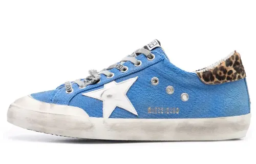 Golden Goose Super Star Stylish Skateboarding Shoes Men's Blue