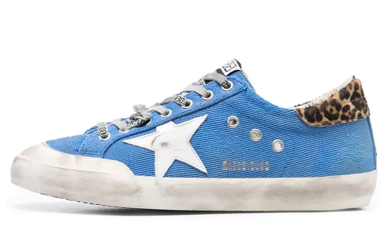 Golden Goose Super Star Stylish Skateboarding Shoes Men's Blue