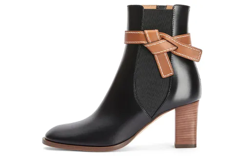 LOEWE Gate Chunky Heel High Heels Women's Black