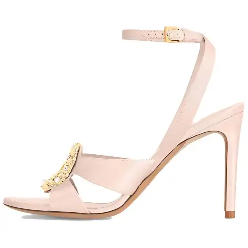 LOUIS VUITTON Met Sandals One Strap Sandals 9cm Women's Pink