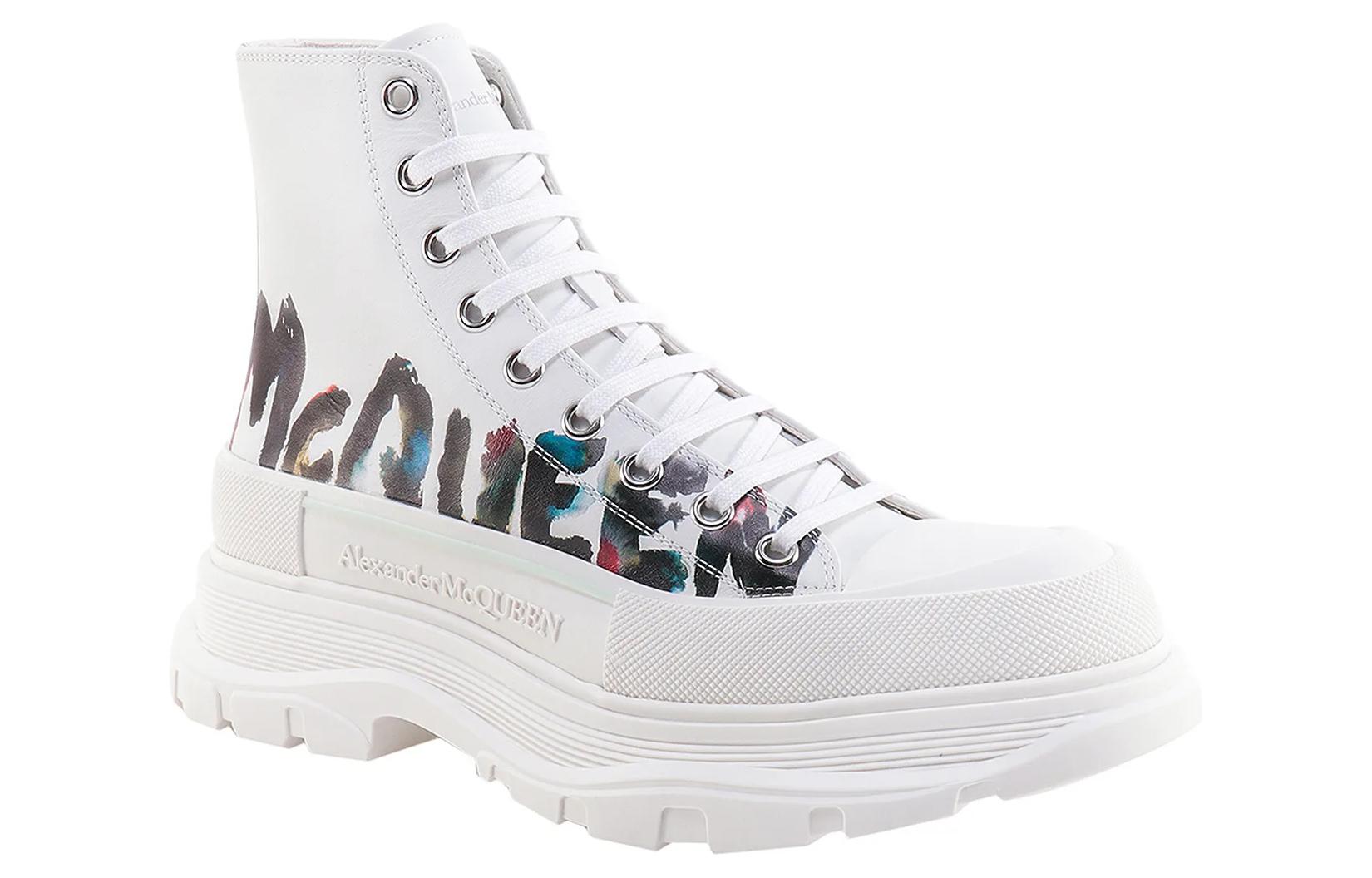Мужские ботинки Alexander McQueen 711109WIATC9583 (белые) — фото 3