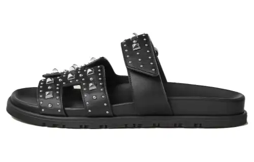 HERMES Chypre Slide Slippers Women's Black