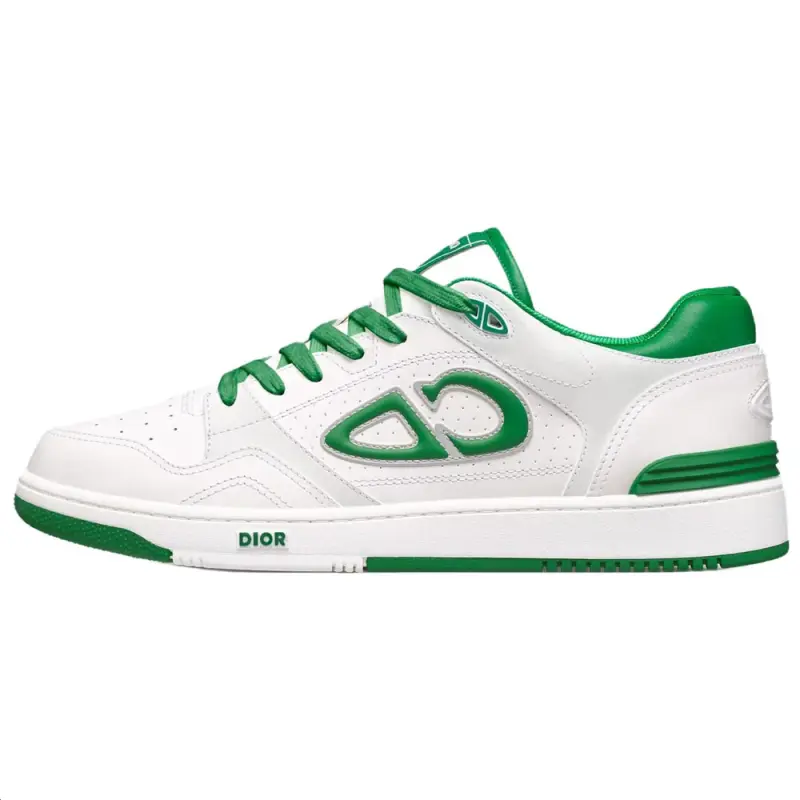 DIOR B57 Dribble Cow Leather Low top Skateboard Shoes Unisex White Green