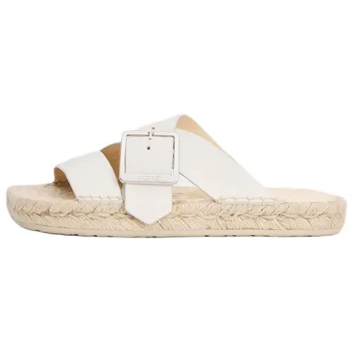LOEWE Petal Slide Slippers Women's White