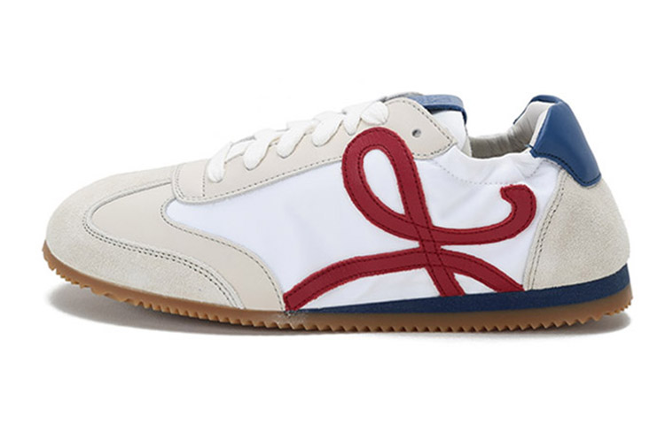 LOEWE Ballet Runner Casual Low top Running Shoes Women's White Blue Tail