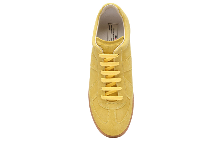Maison Margiela Replica Cow Leather Low top Stylish Skateboarding Shoes Men's Yellow